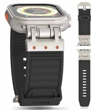Pulseira Silicone Robot Titanium 42mm a 49mm